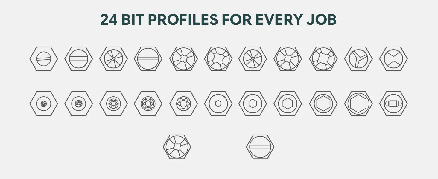 WATTREX Cordless Screwdriver with 25 pcs Screwdriver Bit Set,White